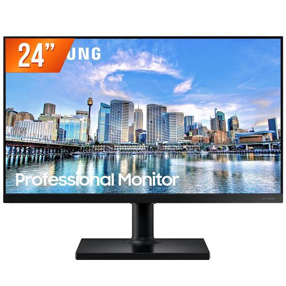 Monitor LED IPS 24" Full HD Samsung 75Hz FreeSync Eye Saver Mode HMDI Display Port LF24T450FQLXZD Menor preço em Monitor LED IPS 24" Full HD Samsung 75Hz FreeSync Eye Saver Mode HMDI Display Port LF24T450FQLXZD