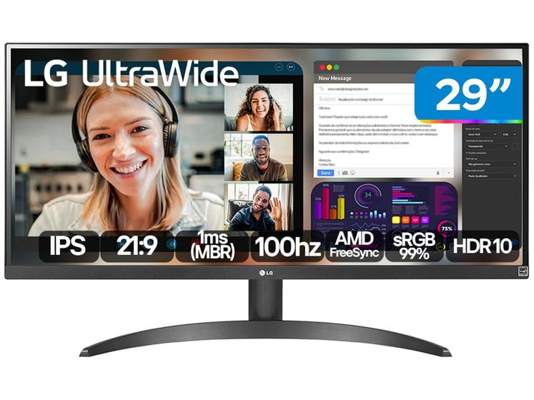 Monitor LG 29" Full HD 100Hz 1ms 29WQ500B-B IPS LED HDMI DisplayPort Menor preço em Monitor LG 29" Full HD 100Hz 1ms 29WQ500B-B IPS LED HDMI DisplayPort