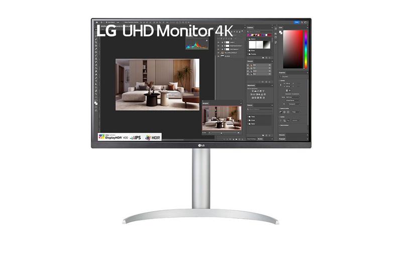 Imagem de Monitor LG UHD 27” IPS, 4K, 3840 x 2160, 60Hz, 5ms (GtG em Faster), VESA Display, HDR 400, HDMI, AMD FreeSync - 27UP650-W