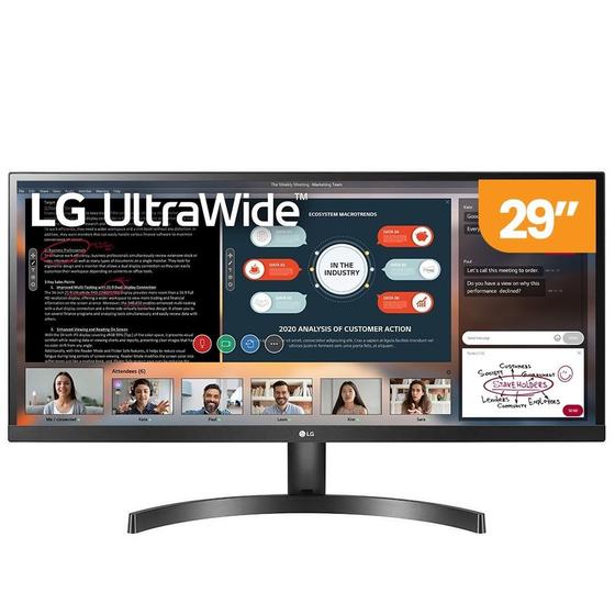 Imagem de Monitor LG Ultrawide 29" Led LG IPS Full HD 2560 x 1080, 75Hz, HDR10, HDMI - 29WL500