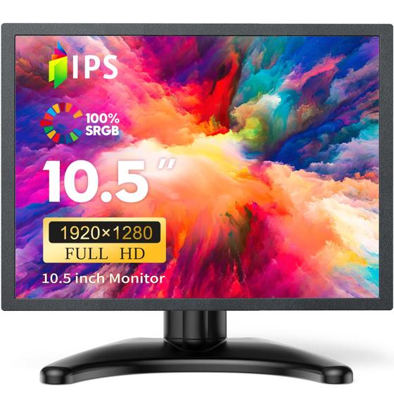 Imagem de Monitor Miktver 10,5 polegadas FHD IPS 1920x1280p HDMI portátil