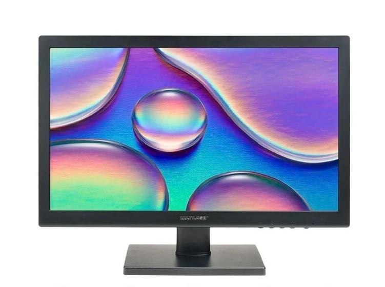 Imagem de Monitor Multilaser Alta Resolução Led 18,5 Pol, Entrada VGA Preto - MN001