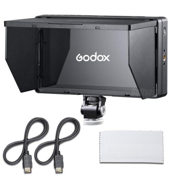Imagem de Monitor Para Câmeras DSLR Mirrorless Touchscreen Godox Gm55 5.5" Hdmi 4k Luts Com Abas