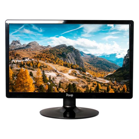 Imagem de Monitor PCTop LED 19 HD HDMI VGA 60Hz 5ms Preto MLP190HDMI