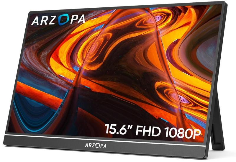 Imagem de Monitor Portátil ARZOPA A1 15,6" FHD 1080P IPS - USB-C e HDMI