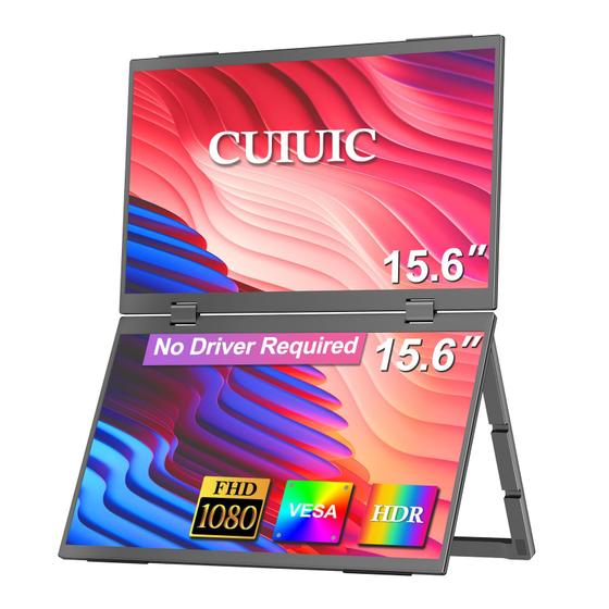 Imagem de Monitor portátil CUIUIC Dual 15,6" 1080P FHD IPS para laptop