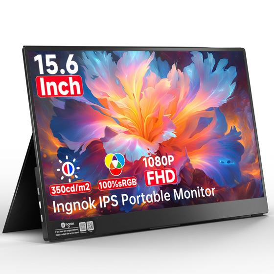 Imagem de Monitor portátil Ingnok 15,6" FHD A+Screen 100% sRGB IPS