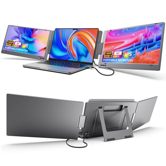 Imagem de Monitor portátil KYY X90A 14" FHD 1080P USB-C para laptop