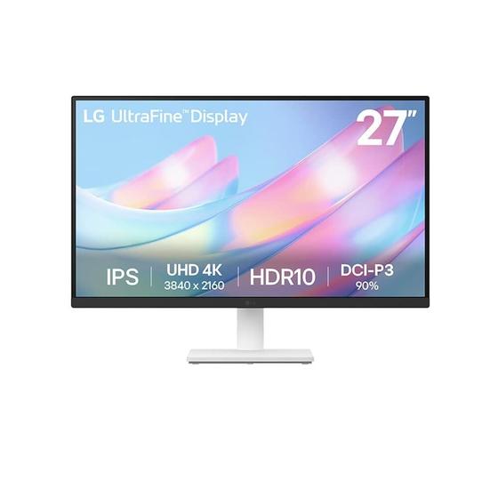 Monitor Profissional LG UltraFine 27", 4K, 60Hz, 5ms, IPS, Dynamic Action Sync, HDR10 - 27US500-W. Imagem de Monitor Profissional LG UltraFine 27", 4K, 60Hz, 5ms, IPS, Dynamic Action Sync, HDR10 - 27US500-W.