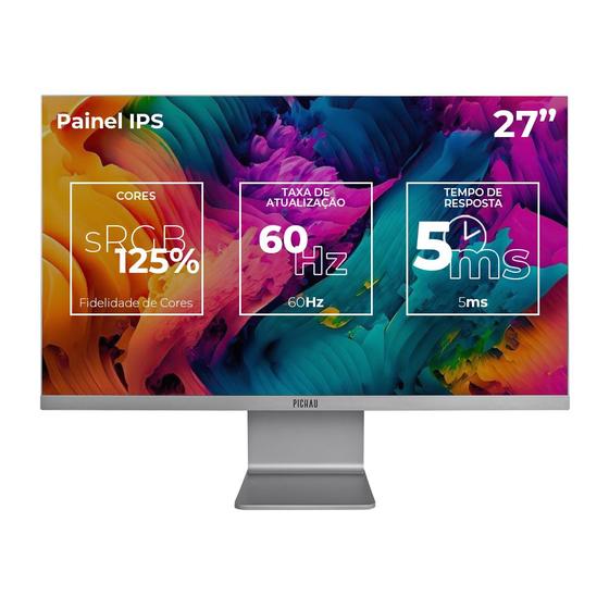 Monitor Profissional Pichau Perseus Pro 4K, 27 Pol, IPS, UHD, 60Hz, sRGB 125, FreeSync, HDMI/DP, PC-PSPRO4K-MPP01 Menor preço em Monitor Profissional Pichau Perseus Pro 4K, 27 Pol, IPS, UHD, 60Hz, sRGB 125, FreeSync, HDMI/DP, PC-PSPRO4K-MPP01
