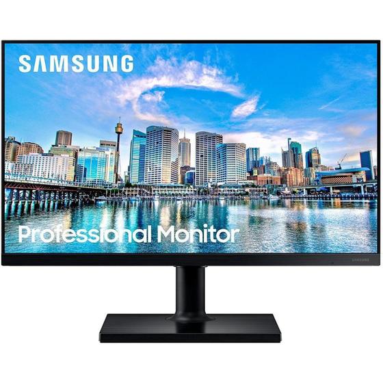 Imagem de Monitor Samsung 24 Full HD, 75Hz, IPS,HDMI e DisplayPort, FreeSync, Ajuste de Angulo- LF24T450FQLMZD