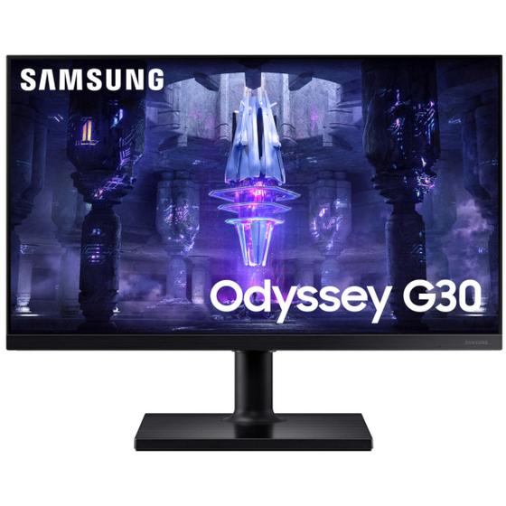 Imagem de Monitor Samsung Gamer Odyssey G30 24" Fhd 144hz 1ms Freesync Hdmi Dp Ajuste Altura Pivot Inclinaçao  - Ls24bg300elmzd