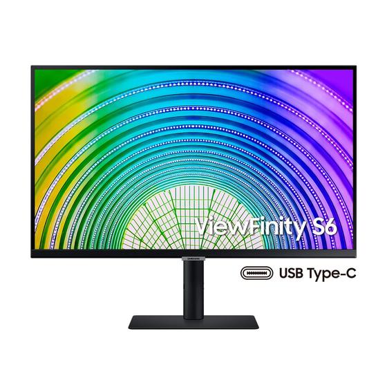 Imagem de Monitor Samsung ViewFinity S6 27" QHD, Tela Plana, 75Hz, 5ms, HDMI, DP, USB-c, FreeSync, Game Mode