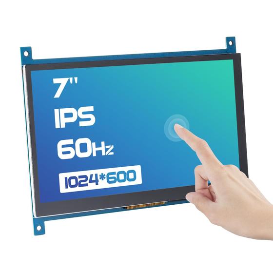 Imagem de Monitor Touchscreen SunFounder 7" HDMI IPS 1024x600 - Compatível com Raspberry Pi e Windows