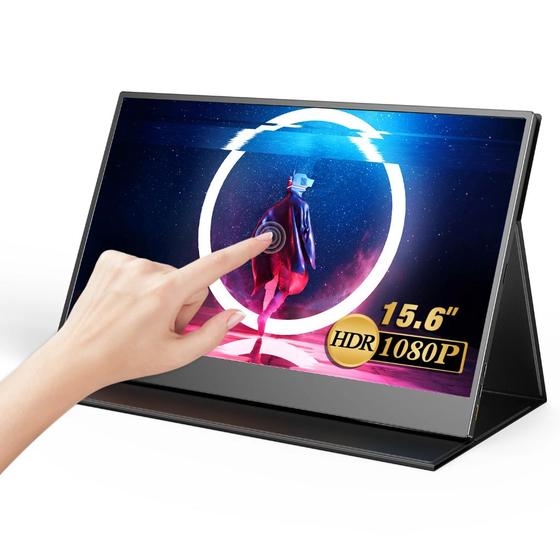 Imagem de Monitor Uperfect 15.6" Touchscreen portátil usb tela externa 1920/1080  computador portátil display com duplo tipo