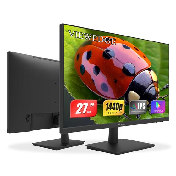 Imagem de Monitor Viewedge de 27 polegadas 2K 2560x1440 QHD IPS 75 Hz HDMI DP