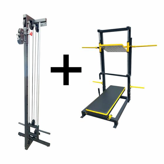 Imagem de Monocross Over Polia Simples P/ Anilhas + Leg Press 90 Carga 250 Kg