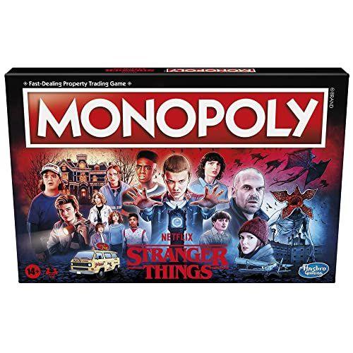 Imagem de MONOPOLY: Netflix Stranger Things Edition Jogo de tabuleiro para adultos e adolescentes a partir de 14 anos, jogo para 2-6 jogadores, inspirado em Stranger Things Season 4