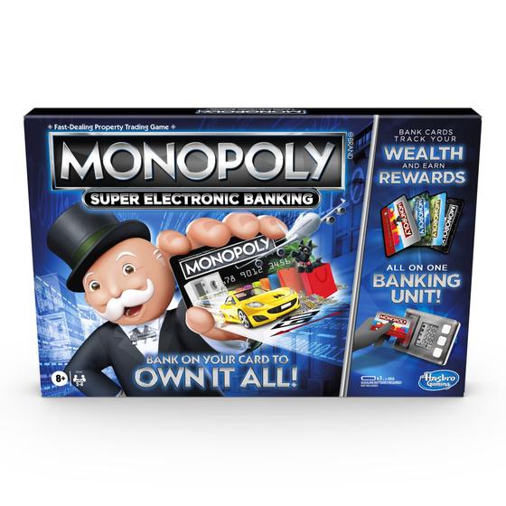 Imagem de Monopoly Super Electronic Banking Board Game, Unidade Bancária Eletrônica, Escolha suas Recompensas, Tecnologia de Toque de Jogo Sem Dinheiro, para maiores de 8 anos