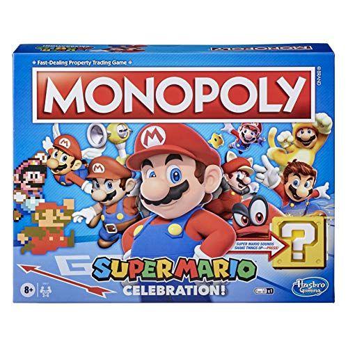 Imagem de MONOPOLY Super Mario Celebration Edition Jogo de tabuleiro para fãs de Super Mario para idades 8 ou mais, com efeitos sonoros de videogame