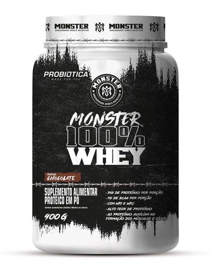 Imagem de Monster 100% Whey 900g - Whey Protein Probiótica - Chocolate