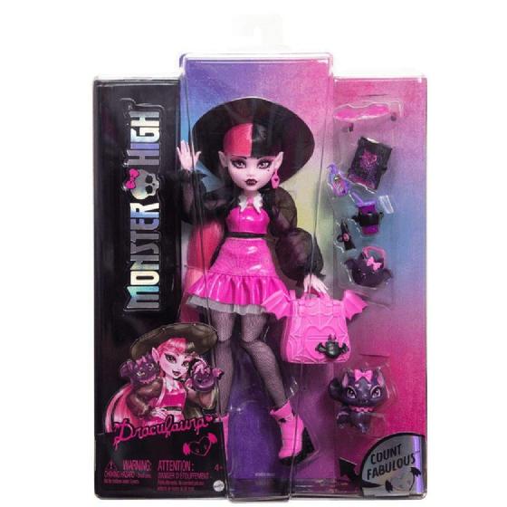 Imagem de Monster High Draculaura Novo Visual com Pet - Mattel HRP64