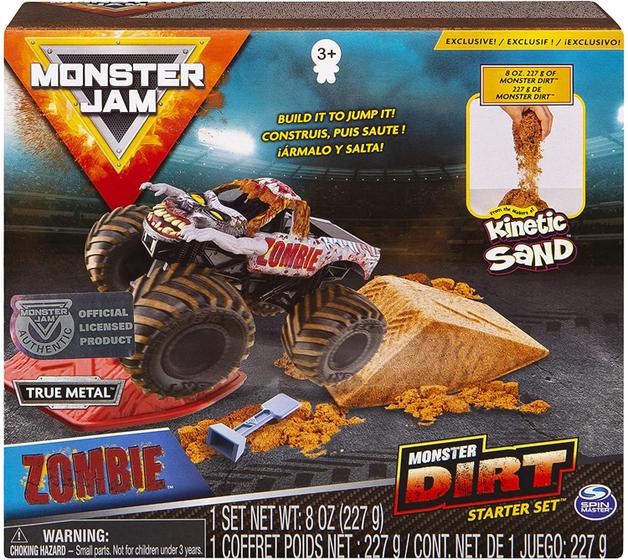 Imagem de Monster Jam, Zombie Monster Dirt Starter Set, Com 8oz de Monster Dirt e Oficial 1:64 Scale Die-Cast Truck