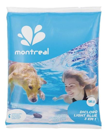 Imagem de Montreal di cloro light blue 3x1 para piscina sacaria 1kg