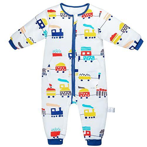 Imagem de MooMoo Baby Sleep Sack com pés 2.5 Tog Toddler Sleeping Sack para o inverno cobertor vestível quente para o algodão do bebê 18-24M