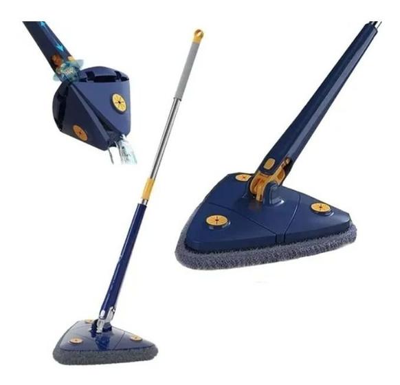 Mop De Limpeza Triângulo Ajustável Giratório 360 Esfregão Menor preço em Mop De Limpeza Triângulo Ajustável Giratório 360 Esfregão