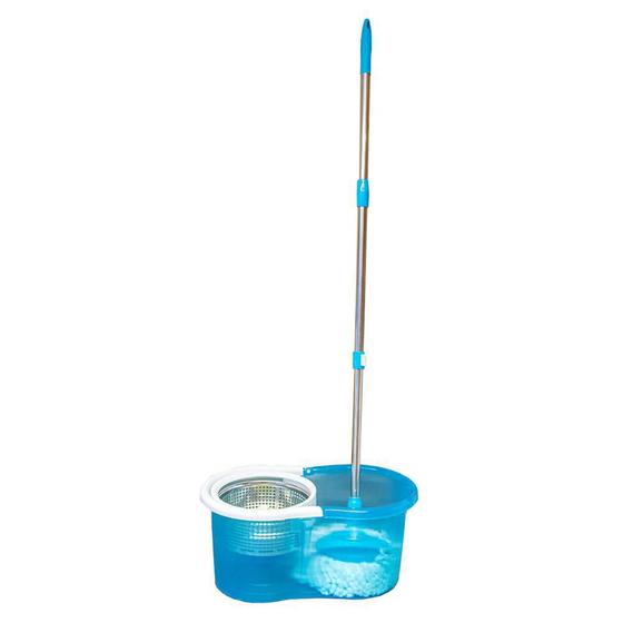 Imagem de Mop E Balde 360 Urban Azul Cesto Inox Perfect