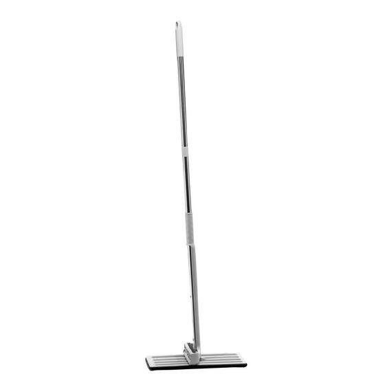 Imagem de Mop Enxaguável Com Cabo Extensível de Aço Inox e Plástico e Refil de Microfibra Cinza 1,25ml