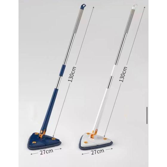 Imagem de Mop Esfregao Com Rodo Giratorio 360 Triangular Azul