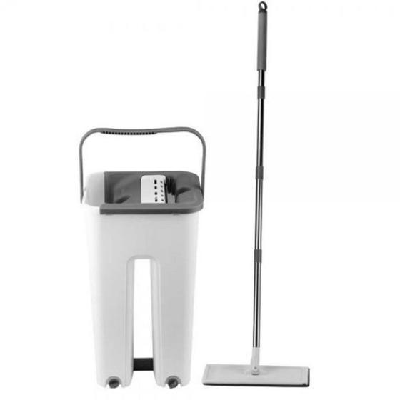 Imagem de Mop Flat Com Balde E Rodo Esfregão Mop Limpador Multiuso