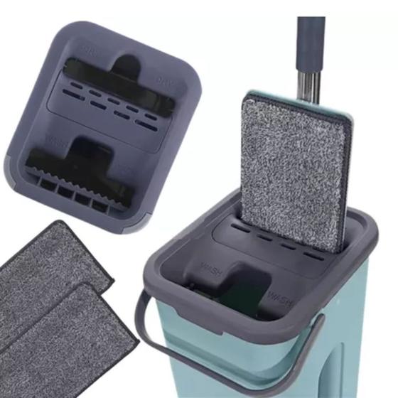 Imagem de Mop Flat Esfregão Com Balde Vertical Lava E Seca Multiuso