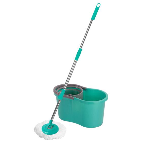 Mop Giratório 8 Litros Bianchini Esfregão Limpeza Microfibra Cabo Inox Balde Centrifugador Menor preço em Mop Giratório 8 Litros Bianchini Esfregão Limpeza Microfibra Cabo Inox Balde Centrifugador