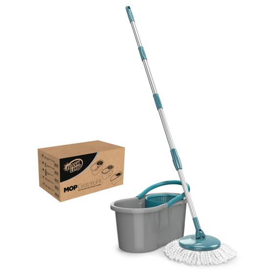Mop Giratorio Com Balde Fit 5010 - FLASH LIMP Menor preço em Mop Giratorio Com Balde Fit 5010 - FLASH LIMP