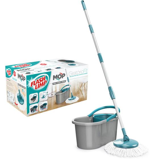 Imagem de Mop Giratório Fit Flash Limp MOP5010 Com Balde