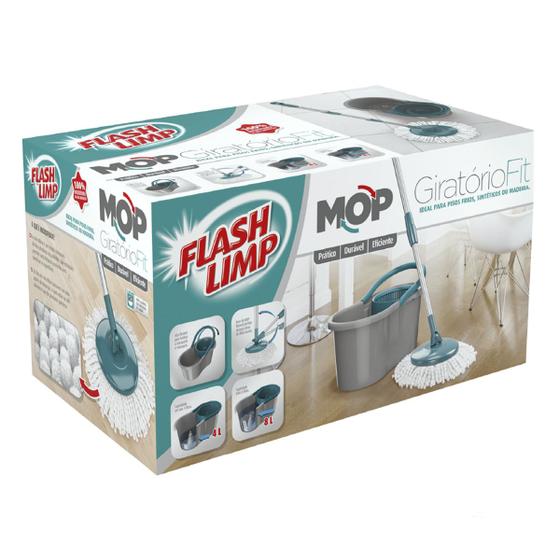 Imagem de Mop Giratório Fit Prático Durável E Eficiente Flash Limp