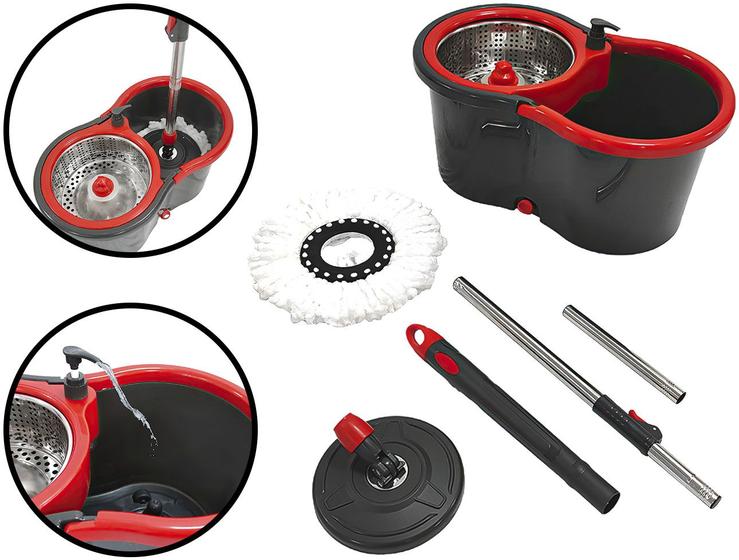 Mop Giratório Pro Com Balde Limpeza Pesada Powermaid Tamanho Único Prático Doméstico Eficiente 1.26030.80.1011 Menor preço em Mop Giratório Pro Com Balde Limpeza Pesada Powermaid Tamanho Único Prático Doméstico Eficiente 1.26030.80.1011