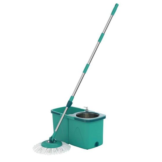 Imagem de Mop Giratório Pro Flash Limp Cesto Inox Esfregão + Refil Extra - Mop7824