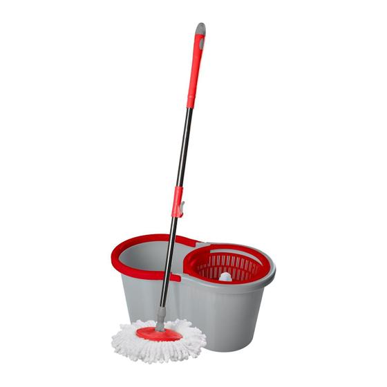 Imagem de MOP Giratório WAP em Microfibra com Sistema de Centrifugação e Sistema Dreno Cinza/Vermelho