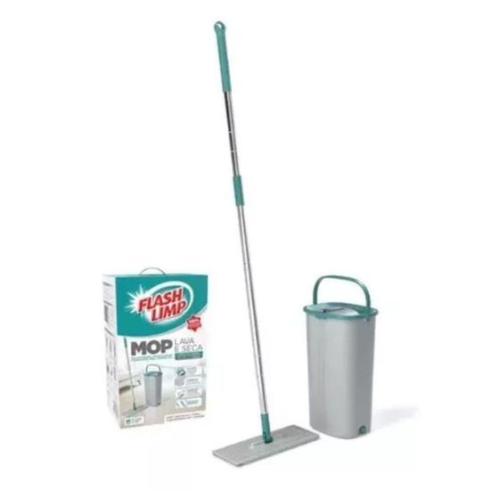 Mop Lava E Seca Fit Balde Com Alça 5 Litros Flash Limp Menor preço em Mop Lava E Seca Fit Balde Com Alça 5 Litros Flash Limp