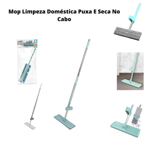Imagem de  Mop Limpeza Doméstica Puxa E Seca No Cabo