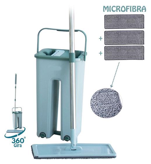 Mop Rodo Flat Esfregão Wash And Dry Tampa Vazao De Agua + Refil Microfibra extra é boa?