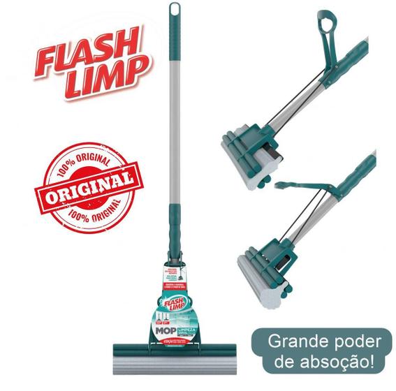 Imagem de Mop Rodo Mágico Esfregão Flash Limp Limpeza Geral Refil Secador