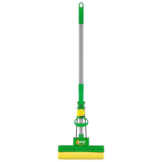 Imagem de Mop Sek com Cabo Retrátil Cor Verde com Amarelo Linha Brilhus Bettanin