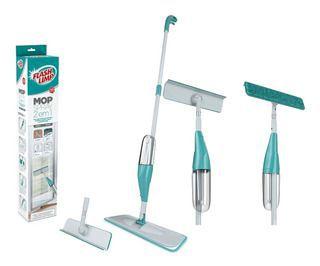 Imagem de Mop Spray 2 Em 1 Limpa Janela Piso Vidros Com 2 Refil Extra