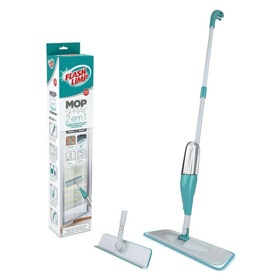 Mop Spray 2 Em 1 Rodo Mágico Multiuso Com Reservatório Flash Limp MOP6064 Menor preço em Mop Spray 2 Em 1 Rodo Mágico Multiuso Com Reservatório Flash Limp MOP6064