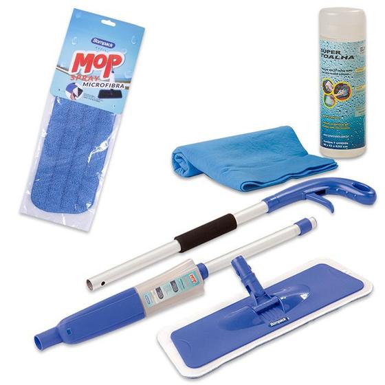 Imagem de Mop Spray C/ 1 Refil Extra e Toalha  Multiuso